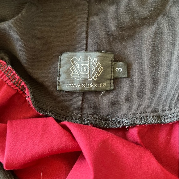 Berlin boutique skirt or pull up dress in red with patchwork accents - Picture 15 of 16